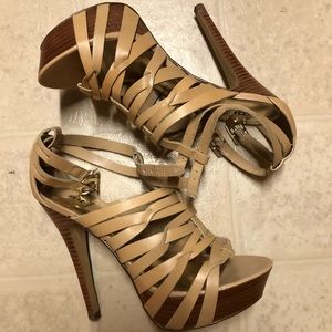 Tan strappy sandals